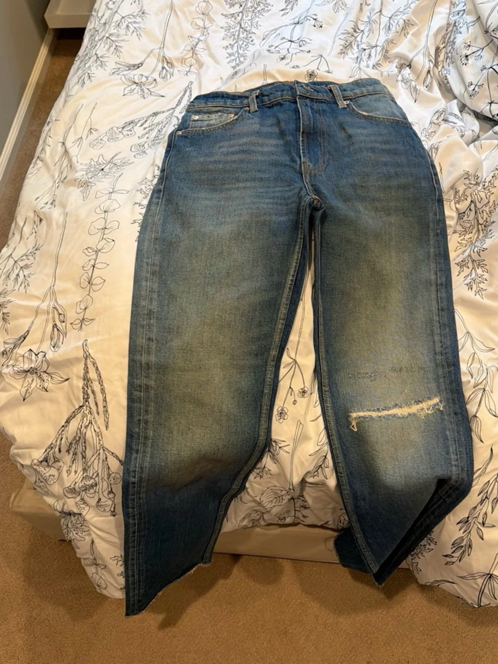 NWOT Free People Women's Skinny Jeans SAMPLE in Medium Blue Denim